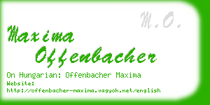 maxima offenbacher business card